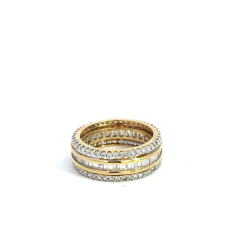 Bague 56 Bague éternité en or jaune et diamants 58 Facettes UN0132