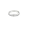 Bague 54 Bague demi-éternité en or blanc 14K et diamants 58 Facettes UN0138