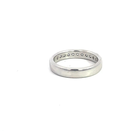 Bague 54 Bague demi-éternité en or blanc 14K et diamants 58 Facettes UN0138