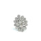 Bague 54 Bague florale en or blanc 14K et diamants 58 Facettes UN0140