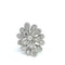 Bague 54 Bague florale en or blanc 14K et diamants 58 Facettes UN0140