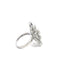 Bague 54 Bague florale en or blanc 14K et diamants 58 Facettes UN0140