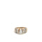 Bague 54 Bague en or jaune 14K avec diamants navette et baguette 58 Facettes UN0147