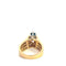 Bague 53 Bague en or jaune 14K avec saphir et diamants 58 Facettes UN0143