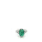 Bague 53 Style Art déco - Bague en platine, émeraude et diamants 58 Facettes UN0152