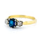 Bague 56 Bague trilogie en or jaune 14k et argent, saphir et diamants taille rose 58 Facettes DD99F1BA82CA487C95521C63ABB5EE54