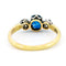Bague 56 Bague trilogie en or jaune 14k et argent, saphir et diamants taille rose 58 Facettes DD99F1BA82CA487C95521C63ABB5EE54