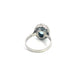 Bague 54 Style Art déco - Bague en platine, aigue-marine, saphirs et diamants 58 Facettes UN0021
