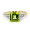 Bague 55 Bague en or jaune et blanc 14k, péridot et diamants 58 Facettes 40DC97C6E2BA45BC8F15258DE22E7AC9