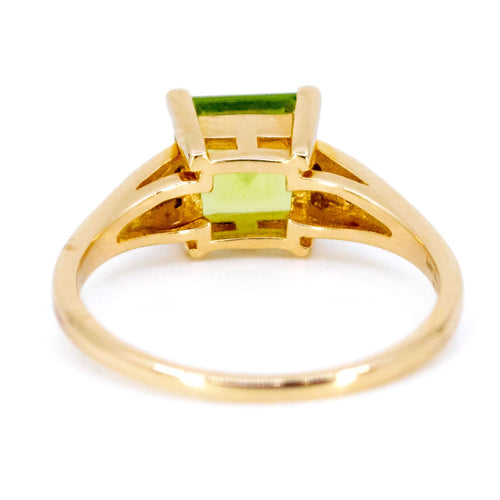 Bague 55 Bague en or jaune et blanc 14k, péridot et diamants 58 Facettes 40DC97C6E2BA45BC8F15258DE22E7AC9