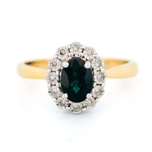Bague 54 Bague entourage saphir et diamants en or blanc et jaune 14k 58 Facettes 2FEEB262C9464DF7844C9042C21D361D
