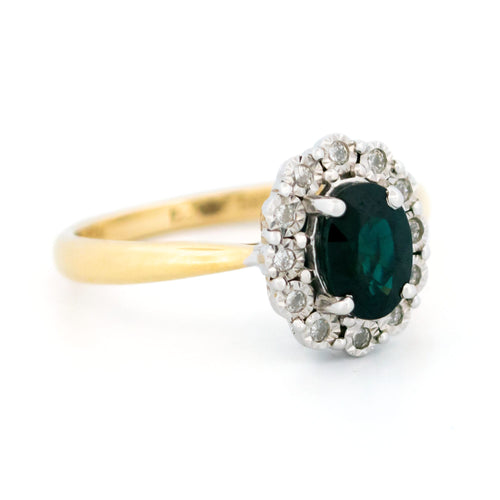 Bague 54 Bague entourage saphir et diamants en or blanc et jaune 14k 58 Facettes 2FEEB262C9464DF7844C9042C21D361D
