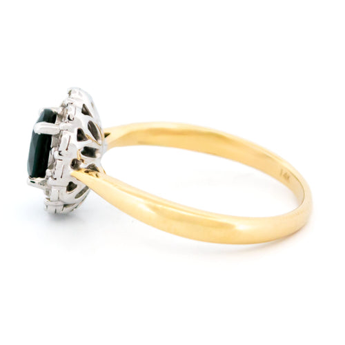 Bague 54 Bague entourage saphir et diamants en or blanc et jaune 14k 58 Facettes 2FEEB262C9464DF7844C9042C21D361D