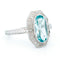 Bague 56 Bague ovale en or blanc 14k, topaze bleu clair et diamants 58 Facettes FE704B3808624DA49BC628A4D49E4FDD