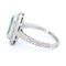 Bague 56 Bague ovale en or blanc 14k, topaze bleu clair et diamants 58 Facettes FE704B3808624DA49BC628A4D49E4FDD