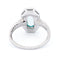 Bague 56 Bague ovale en or blanc 14k, topaze bleu clair et diamants 58 Facettes FE704B3808624DA49BC628A4D49E4FDD