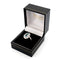 Bague 56 Bague ovale en or blanc 14k, topaze bleu clair et diamants 58 Facettes FE704B3808624DA49BC628A4D49E4FDD