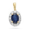 Pendentif Pendentif en or jaune et blanc 14k, saphir et diamants 58 Facettes 8BF954858A9441BABFE46AEDF6E252D5