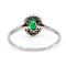 Bague 56 Bague halo en platine, émeraude et diamants 58 Facettes 1ABADEF2AAFD43DBBBC49BB228DF3B6B