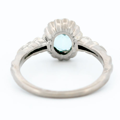 Bague 56 Bague grappe en or blanc 18k, aigue-marine et diamants 58 Facettes 4CF5A3EF80FE4371939D740331CAD91B