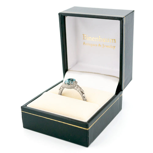 Bague 56 Bague grappe en or blanc 18k, aigue-marine et diamants 58 Facettes 4CF5A3EF80FE4371939D740331CAD91B