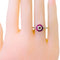 Bague 56 Bague halo en platine, diamant et rubis 58 Facettes 87F330A9E3944FBD9A2EB3F0D9DC7241