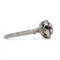 Bague 56 Bague halo en platine, diamant et rubis 58 Facettes 87F330A9E3944FBD9A2EB3F0D9DC7241