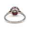 Bague 56 Bague halo en platine, diamant et rubis 58 Facettes 87F330A9E3944FBD9A2EB3F0D9DC7241