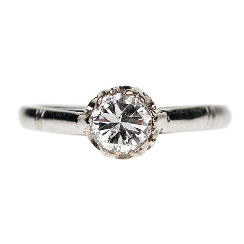 Bague 54 Bague solitaire en platine avec diamant taille ancienne 58 Facettes 9606042C18BC4092A8E06EA8E667AFA9
