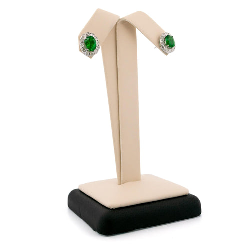 Boucles d'oreilles Boucles d’oreilles en or blanc 18k, grenats tsavorites et diamants taille rose 58 Facettes 3536D054EC4C4E028E58C6E07F08CA5D