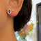 Boucles d'oreilles Boucles d’oreilles entourage en or jaune et blanc 14k, saphirs et diamants 58 Facettes 51CC10D3C404459CB93F39484B9A23D8