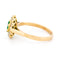 Bague 57 Bague entourage en or jaune 14k, émeraude et diamants taille ancienne 58 Facettes 8F664A17DBBA4FF58924C54857B241EA