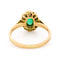 Bague 57 Bague entourage en or jaune 14k, émeraude et diamants taille ancienne 58 Facettes 8F664A17DBBA4FF58924C54857B241EA