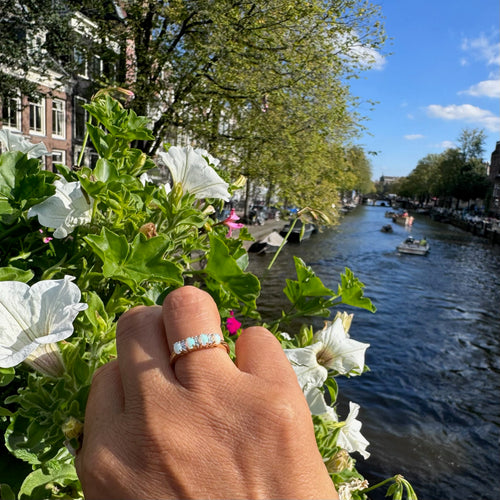 Bague 55 Bague en or jaune 14k avec opales et diamants 58 Facettes E2DF153C5794459CBE4FAE2108E20EAB