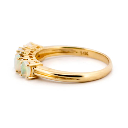 Bague 55 Bague en or jaune 14k avec opales et diamants 58 Facettes E2DF153C5794459CBE4FAE2108E20EAB