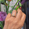 Bague 53 Bague solitaire en or 14k avec diamant taille ancienne 58 Facettes 9539AAF31A16466AA360F1F9A5F538E0