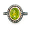 Bague 57 Bague - Or jaune 14k et argent 835, péridot et diamants taille rose 58 Facettes 59A304D36FB248E3A9438E4928EBB6EB