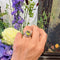 Bague 57 Bague - Or jaune 14k et argent 835, péridot et diamants taille rose 58 Facettes 59A304D36FB248E3A9438E4928EBB6EB