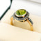 Bague 57 Bague - Or jaune 14k et argent 835, péridot et diamants taille rose 58 Facettes 59A304D36FB248E3A9438E4928EBB6EB
