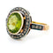Bague 57 Bague - Or jaune 14k et argent 835, péridot et diamants taille rose 58 Facettes 59A304D36FB248E3A9438E4928EBB6EB