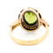 Bague 57 Bague - Or jaune 14k et argent 835, péridot et diamants taille rose 58 Facettes 59A304D36FB248E3A9438E4928EBB6EB
