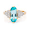 Bague 54 Bague en or jaune et blanc 14k, topaze bleu clair et diamants 58 Facettes 13F66C689D7D405092B7BF43BE6B2C3D