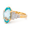 Bague 54 Bague en or jaune et blanc 14k, topaze bleu clair et diamants 58 Facettes 13F66C689D7D405092B7BF43BE6B2C3D