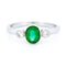 Bague 56 Bague trilogie en or blanc 14k, émeraude et diamants 58 Facettes BA20B83F65EA4B389E4D8DF4250EFFB8