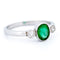 Bague 56 Bague trilogie en or blanc 14k, émeraude et diamants 58 Facettes BA20B83F65EA4B389E4D8DF4250EFFB8