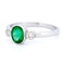 Bague 56 Bague trilogie en or blanc 14k, émeraude et diamants 58 Facettes BA20B83F65EA4B389E4D8DF4250EFFB8
