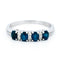 Bague 53 Bague en or blanc 14k, saphirs et diamants 58 Facettes A28D8A9A0CDA40E7836CD5CECD0B9E96