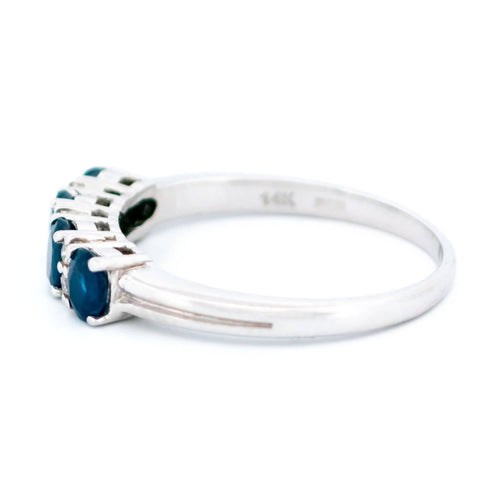 Bague 53 Bague en or blanc 14k, saphirs et diamants 58 Facettes A28D8A9A0CDA40E7836CD5CECD0B9E96