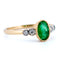 Bague 55 Bague ovale en or jaune et blanc 14k, émeraude et diamants 58 Facettes 6AD423B602614F4FBB6869161E8F51A9
