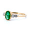 Bague 55 Bague ovale en or jaune et blanc 14k, émeraude et diamants 58 Facettes 6AD423B602614F4FBB6869161E8F51A9